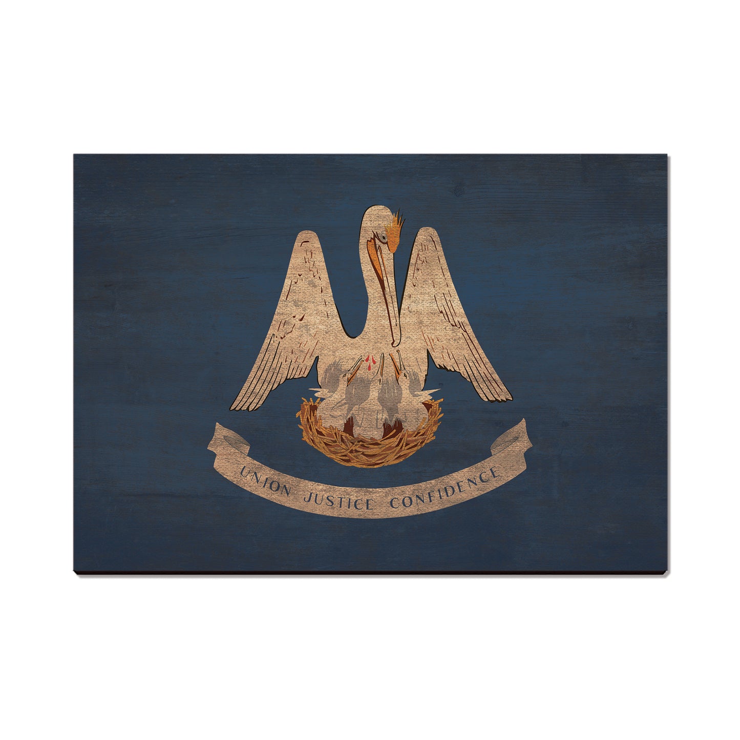 Louisiana Wood State Flag - Classic Edge