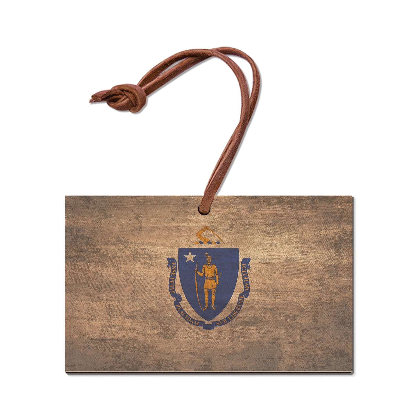 Massachusetts Wood State Flag - Classic Edge