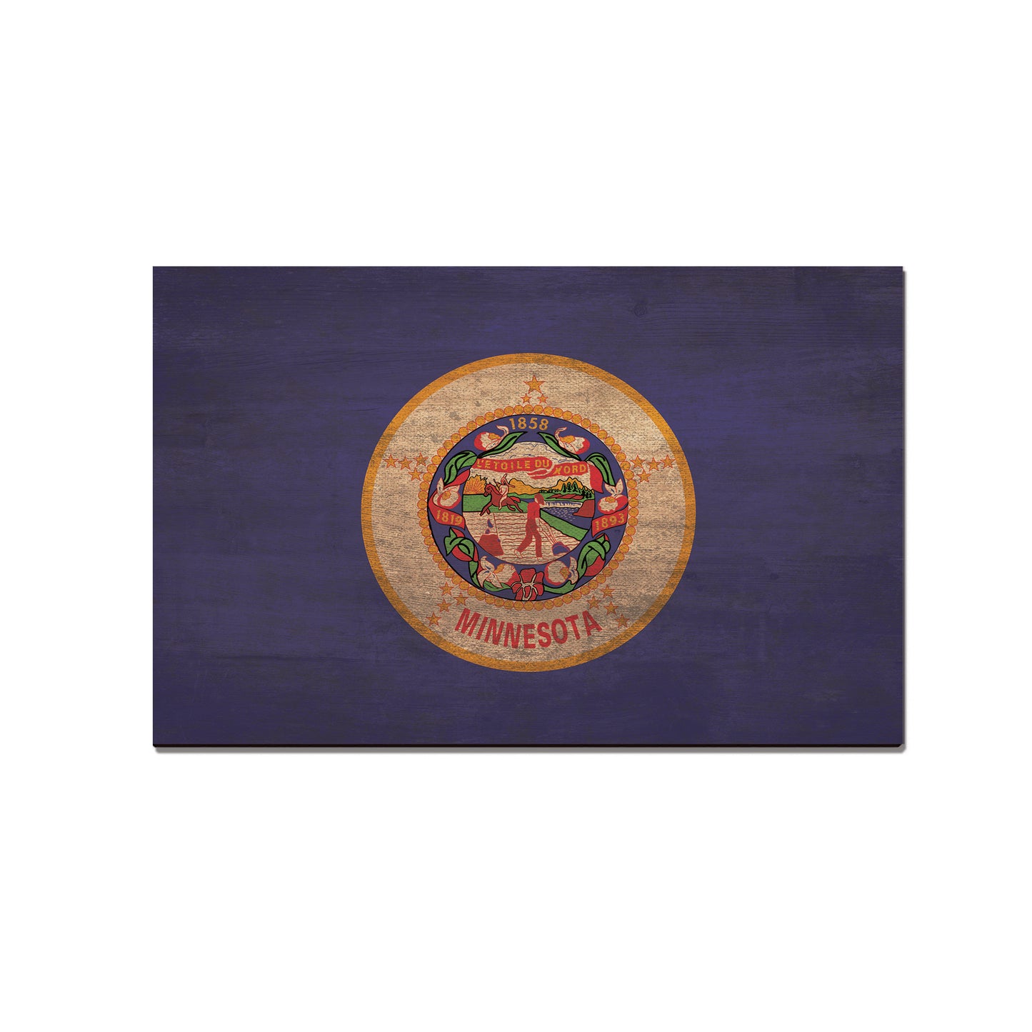 Minnesota Wood State Flag - Classic Edge