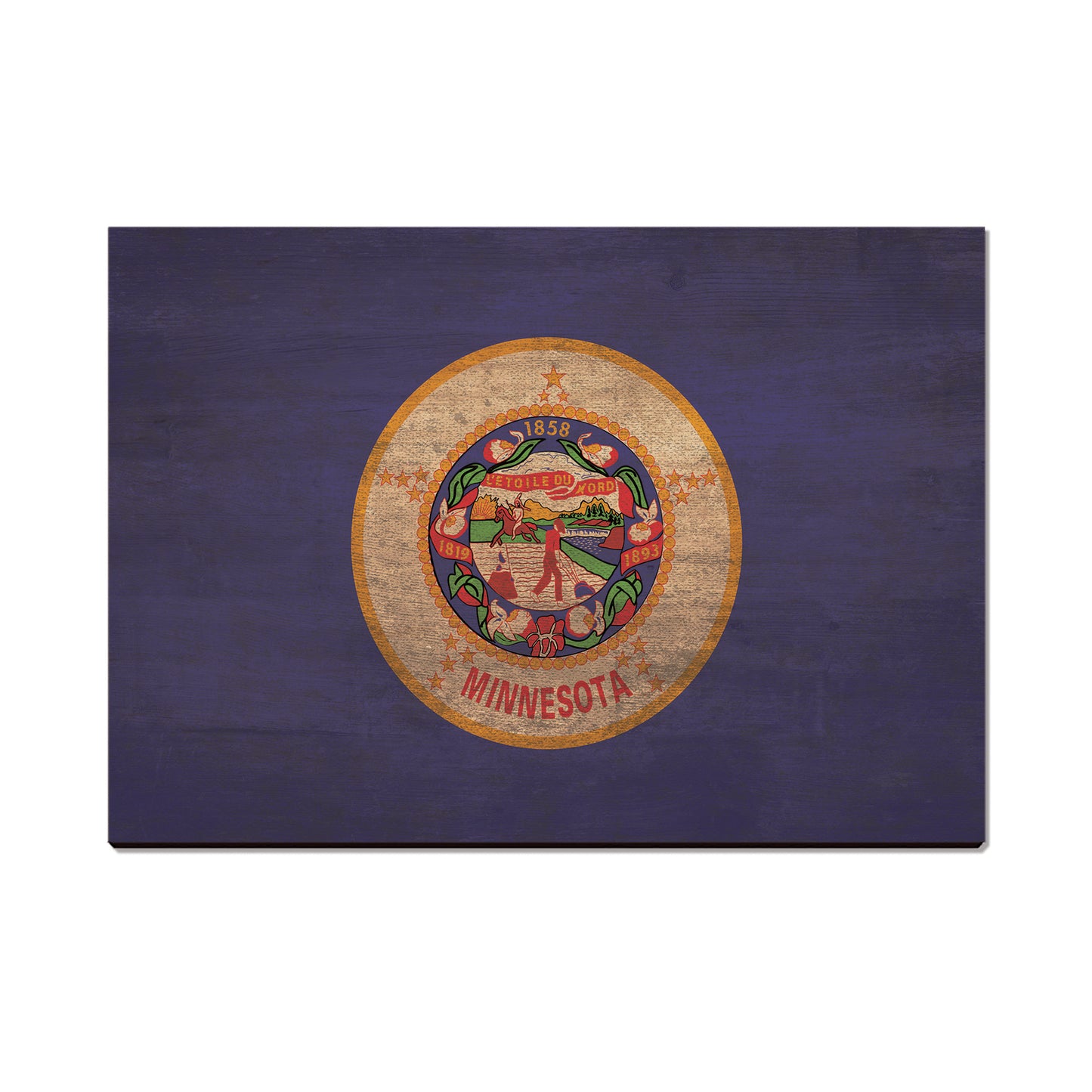Minnesota Wood State Flag - Classic Edge