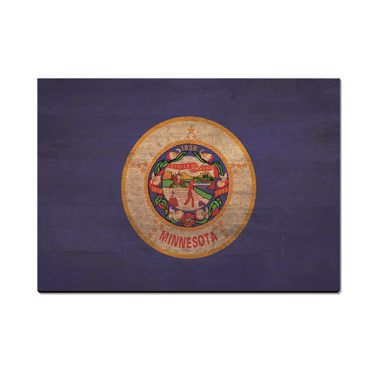 Minnesota Wood State Flag - Classic Edge