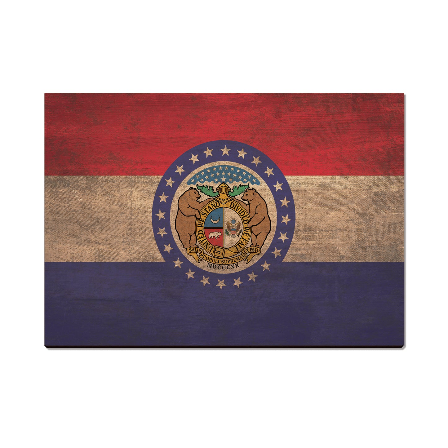 Missouri Wood State Flag - Classic Edge