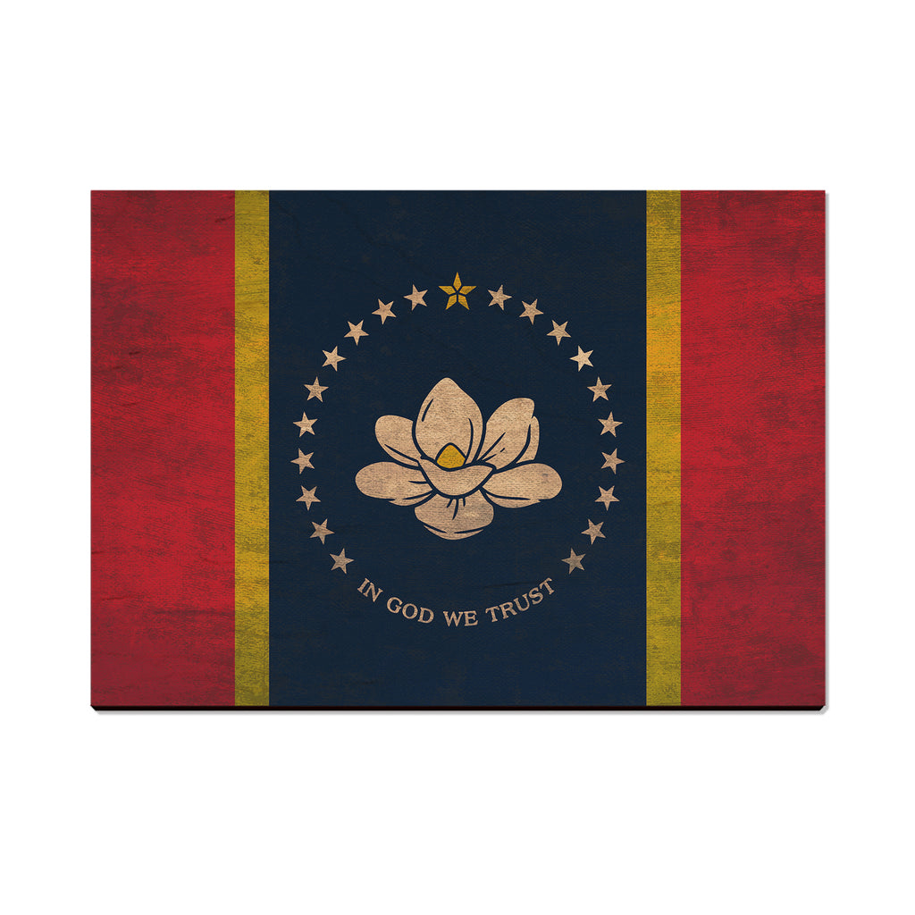 Mississippi Wood State Flag - Classic Edge