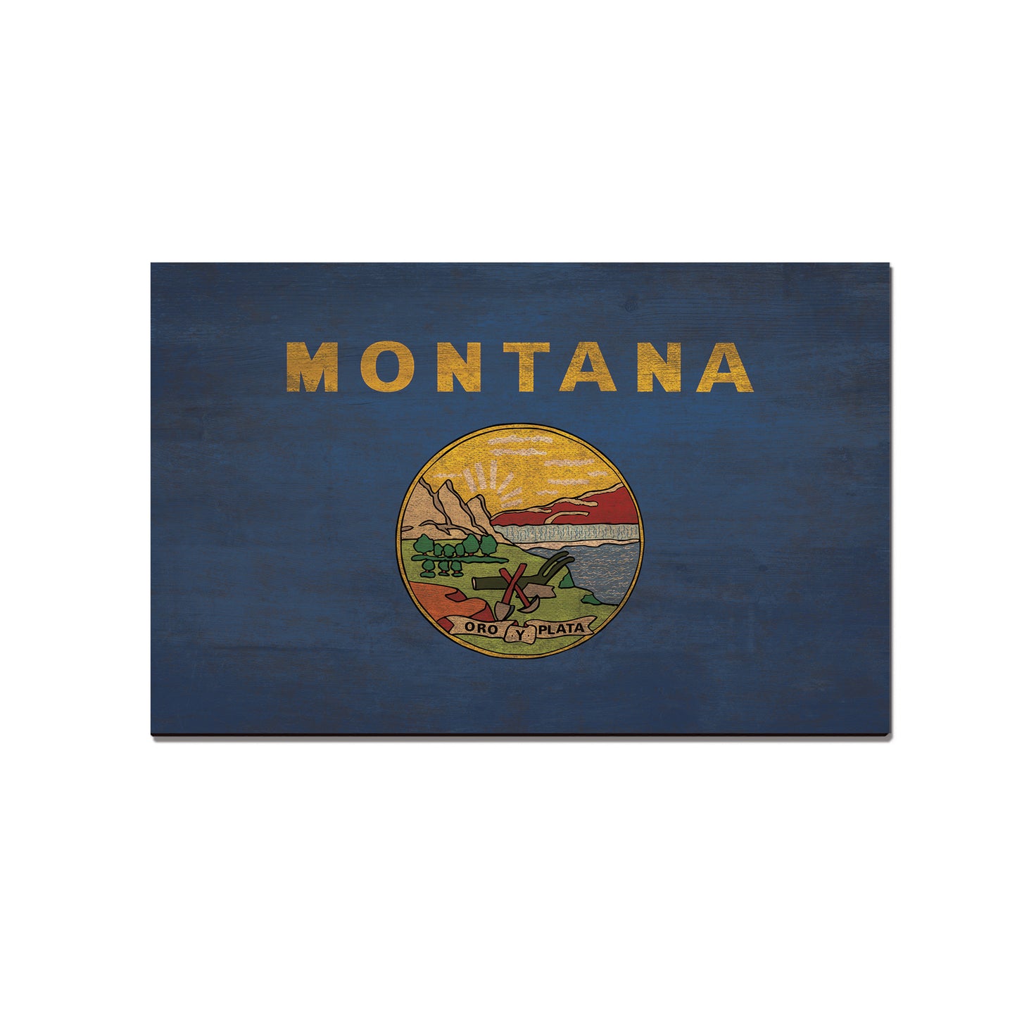 Montana Wood State Flag - Classic Edge