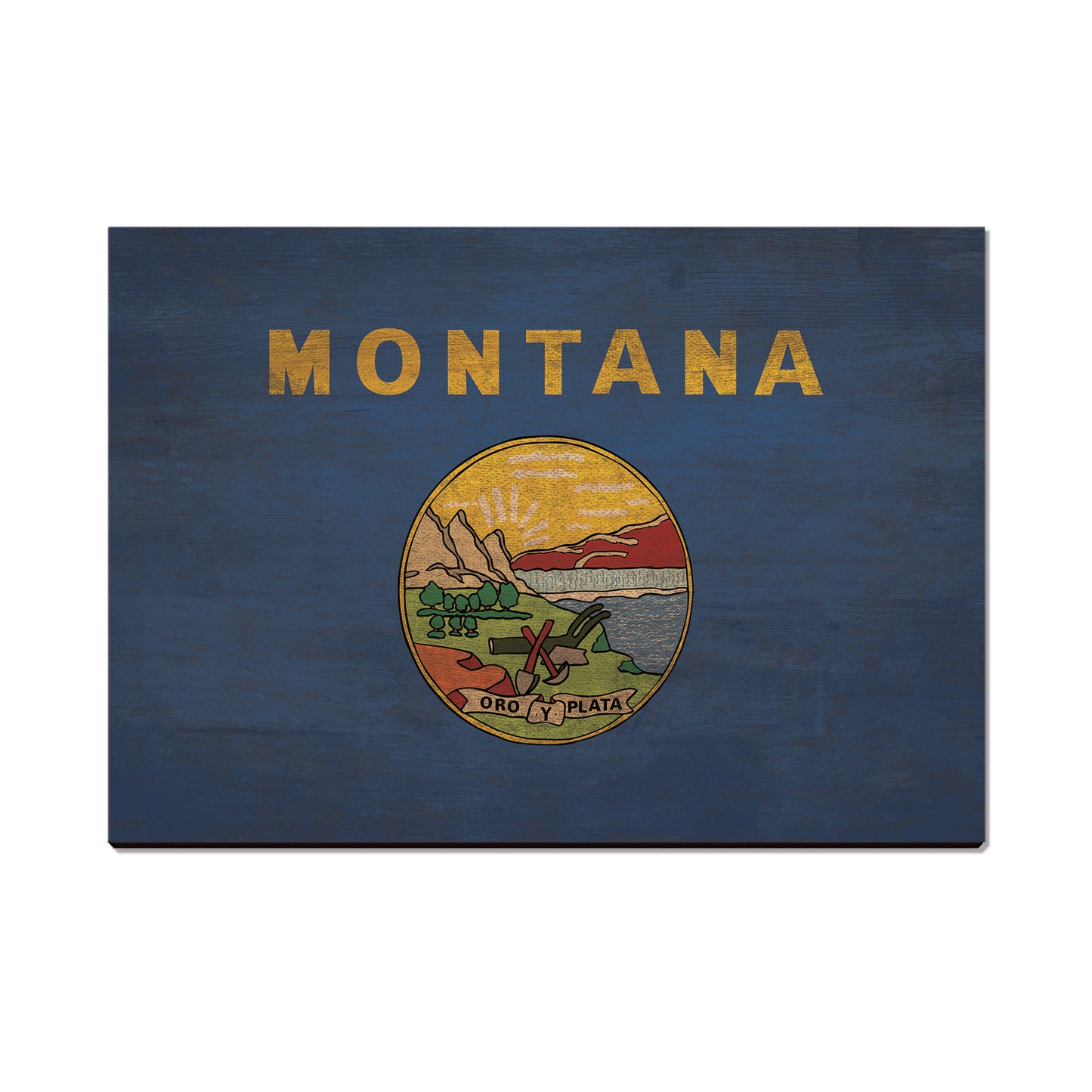 Montana Wood State Flag - Classic Edge