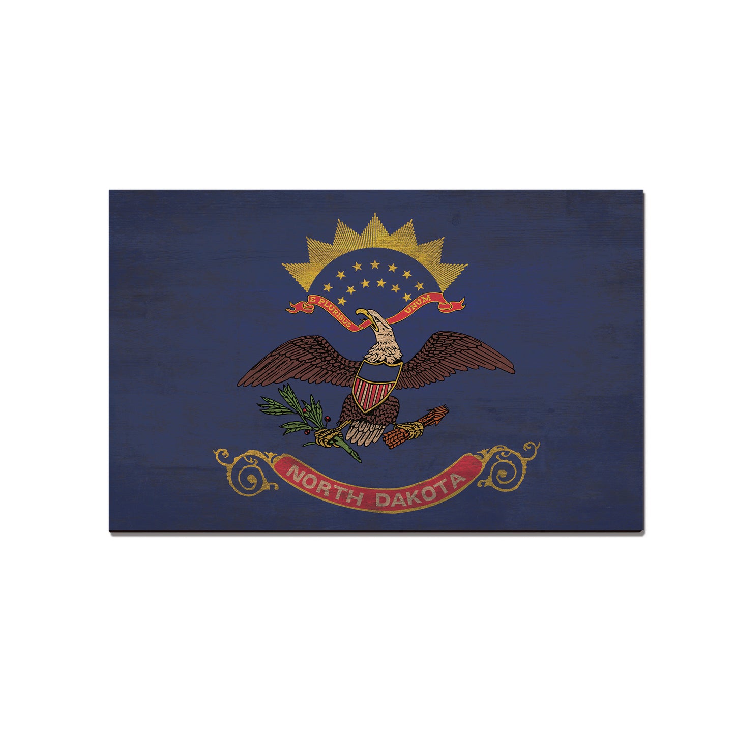 North Dakota Wood State Flag - Classic Edge