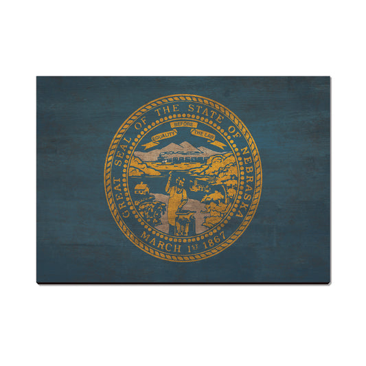 Nebraska Wood State Flag - Classic Edge