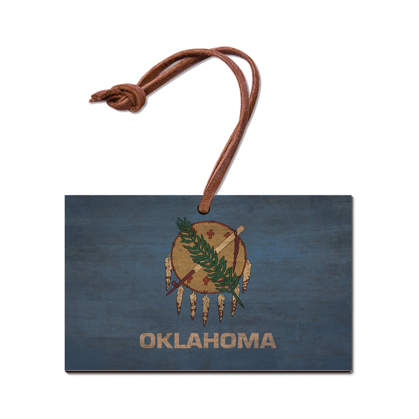 Oklahoma Wood State Flag - Classic Edge