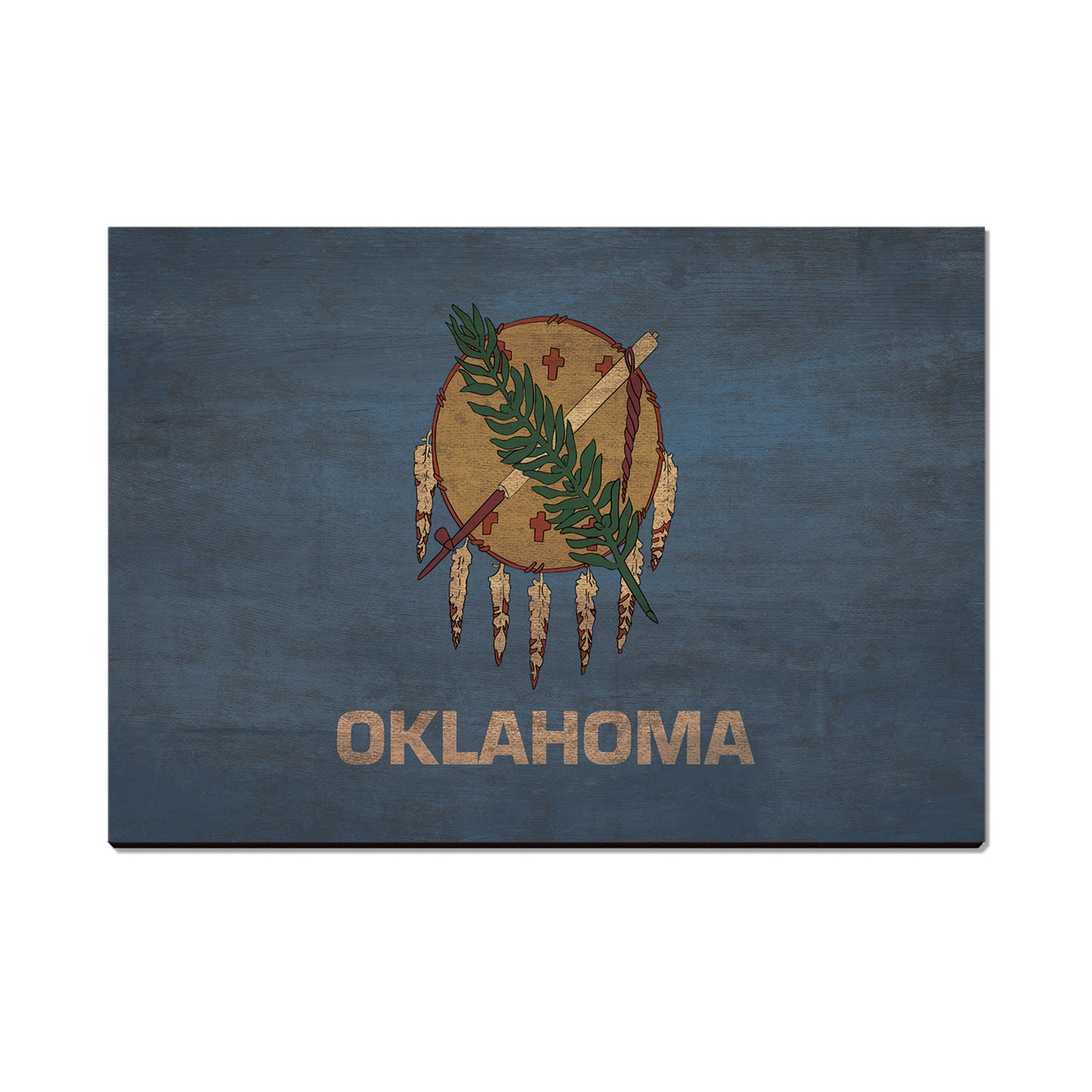 Oklahoma Wood State Flag - Classic Edge