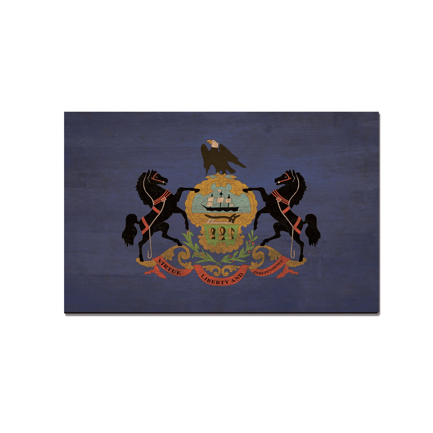 Pennsylvania Wood State Flag - Classic Edge