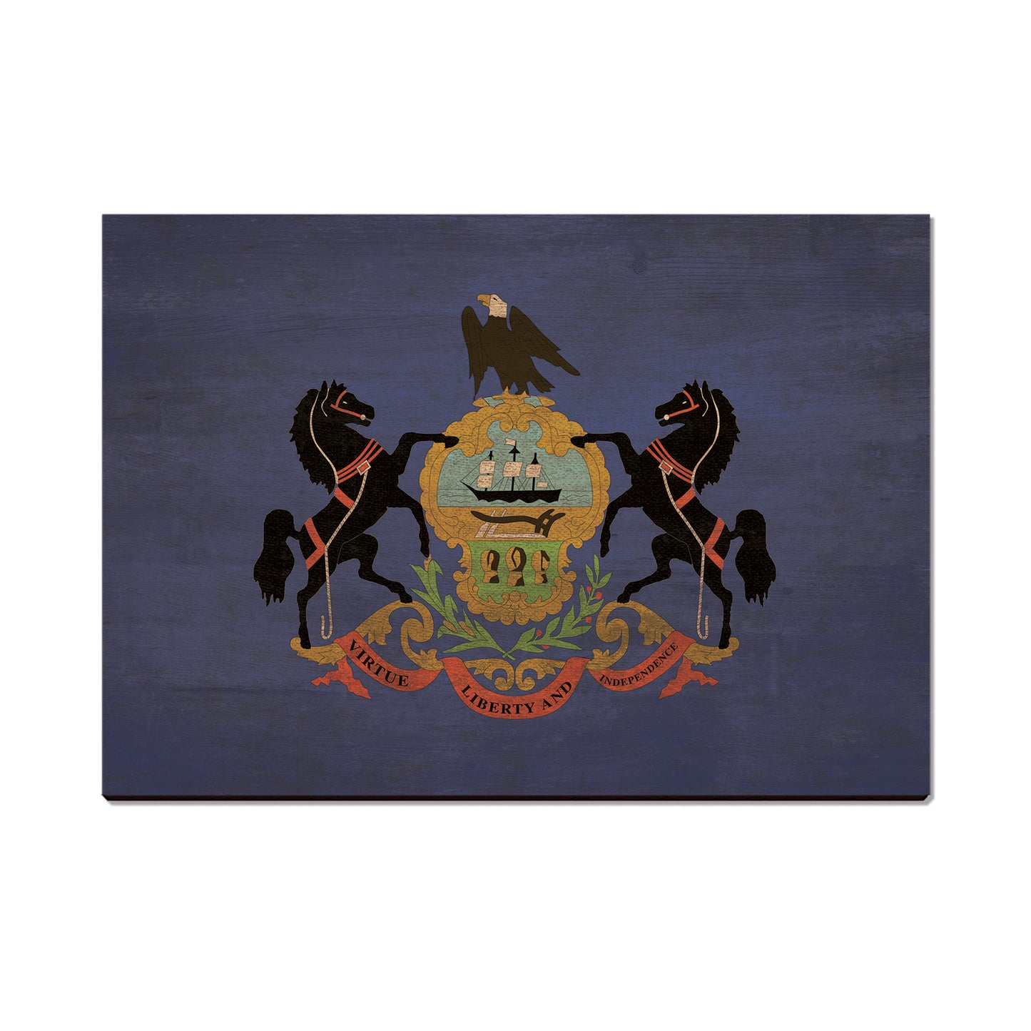 Pennsylvania Wood State Flag - Classic Edge
