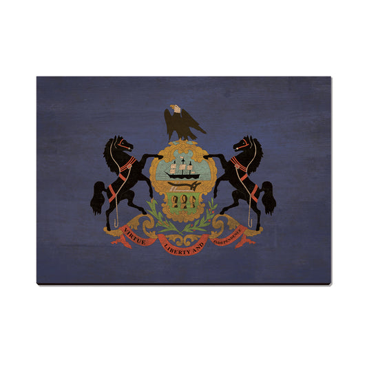 Pennsylvania Wood State Flag - Classic Edge
