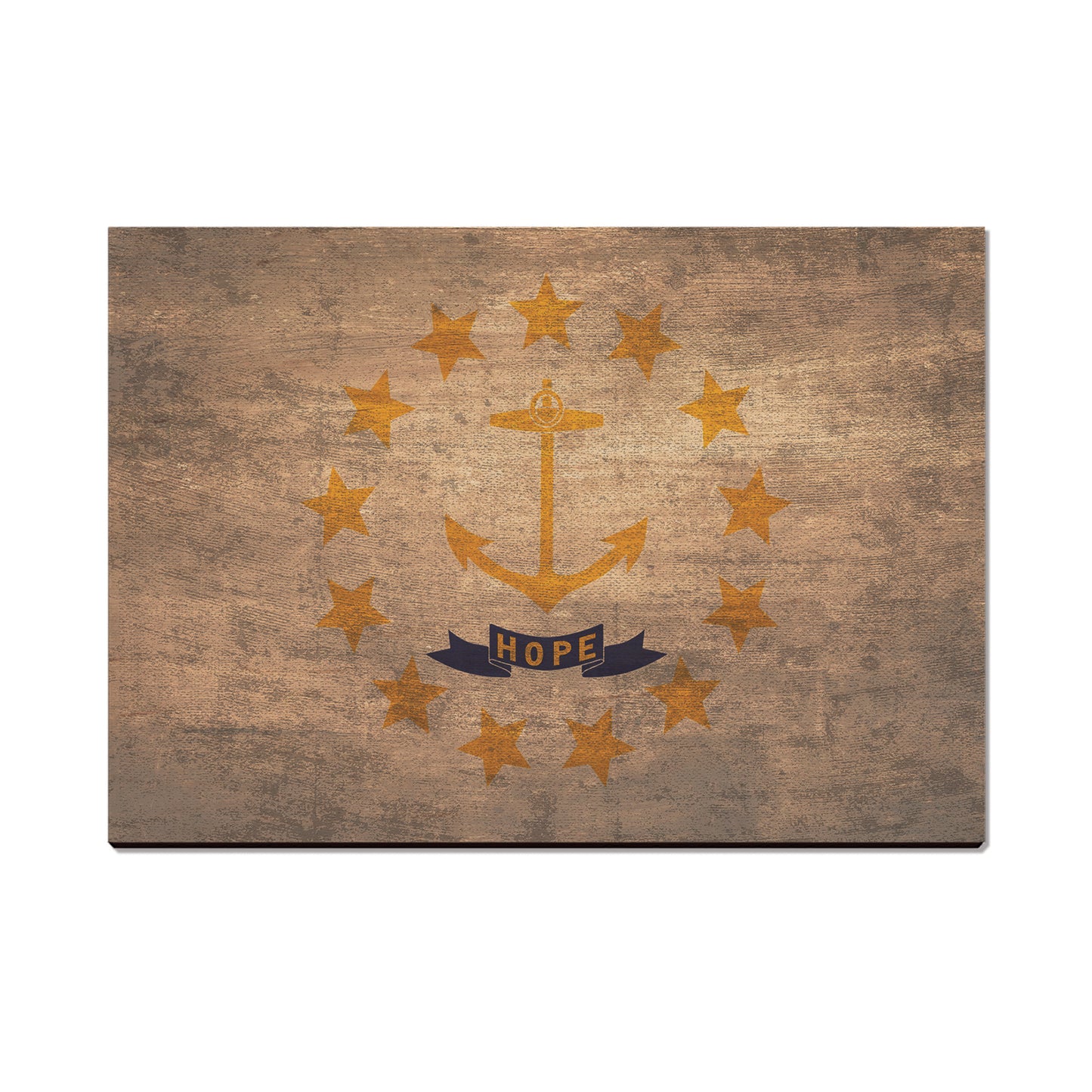 Rhode Island Wood State Flag - Classic Edge