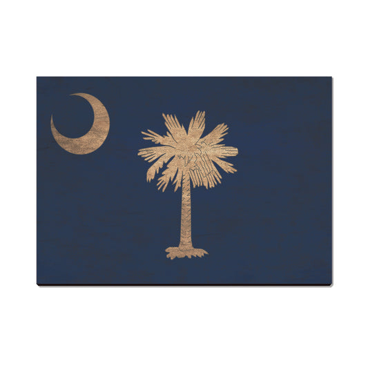 South Carolina Wood State Flag - Classic Edge