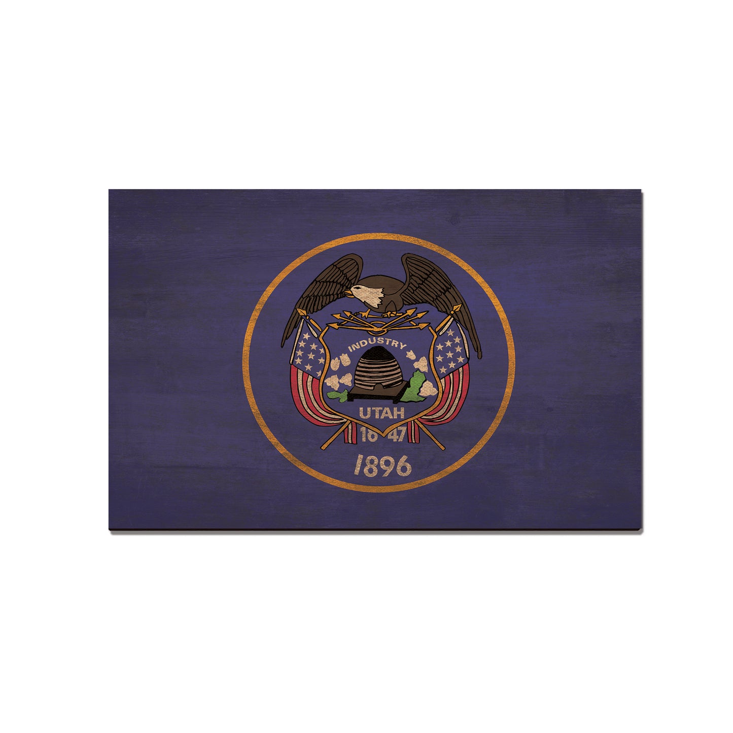 Utah Wood State Flag - Classic Edge