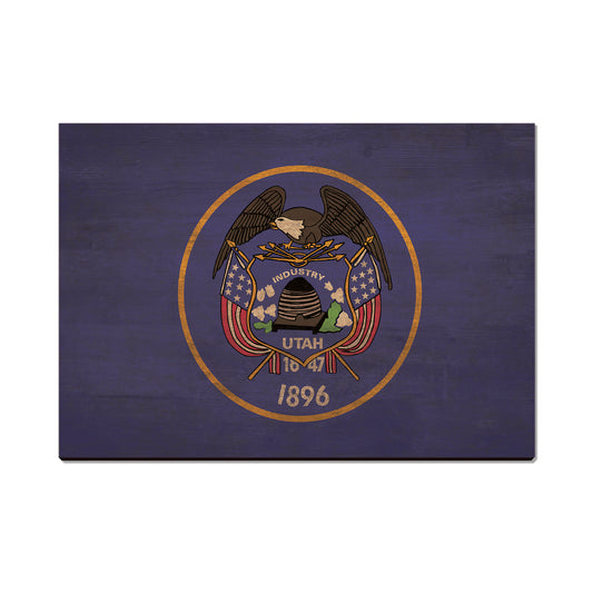 Utah Wood State Flag - Classic Edge