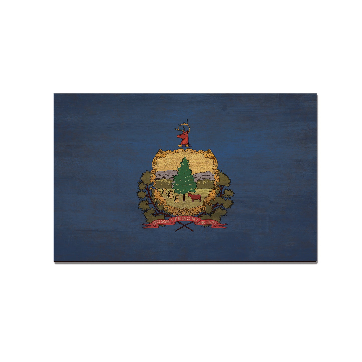 Vermont Wood State Flag - Classic Edge