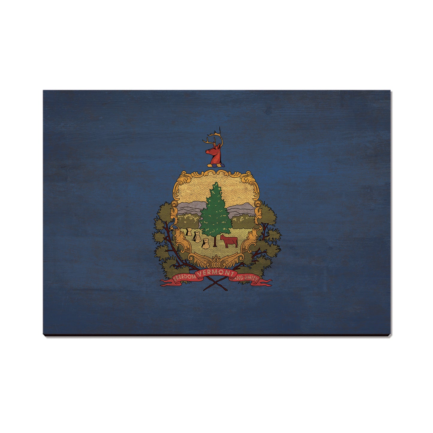 Vermont Wood State Flag - Classic Edge