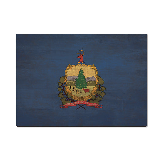 Vermont Wood State Flag - Classic Edge