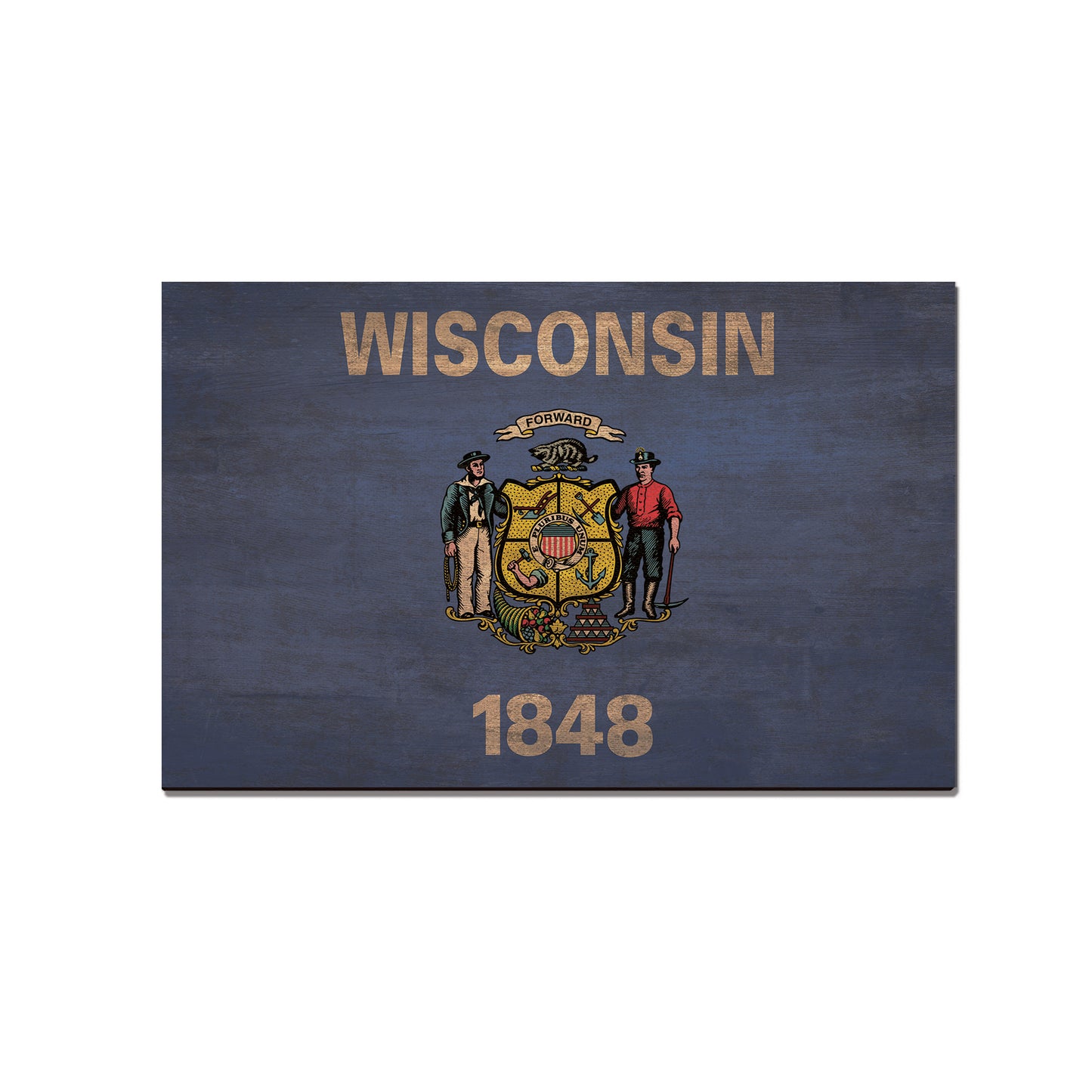 Wisconsin Wood State Flag - Classic Edge