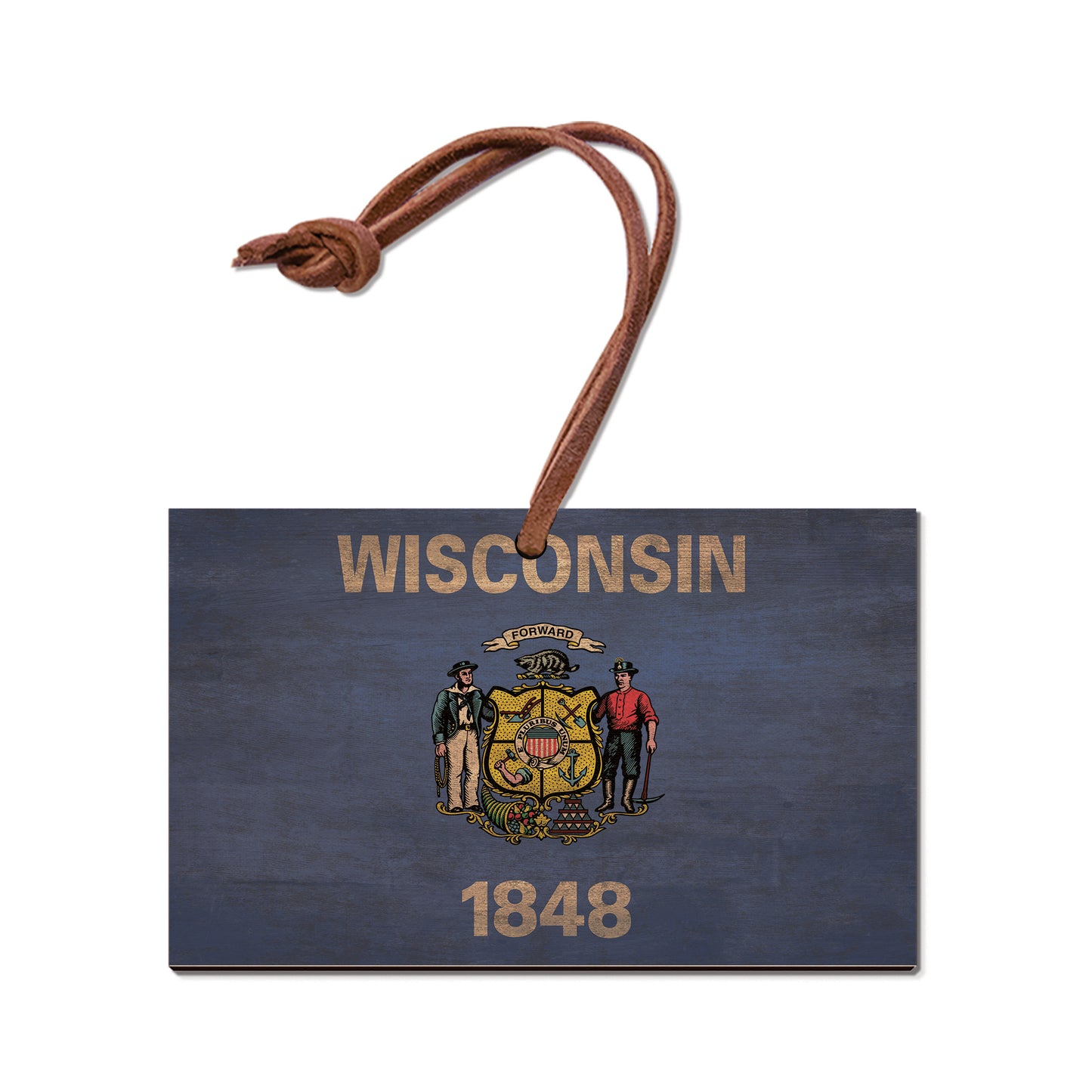 Wisconsin Wood State Flag - Classic Edge