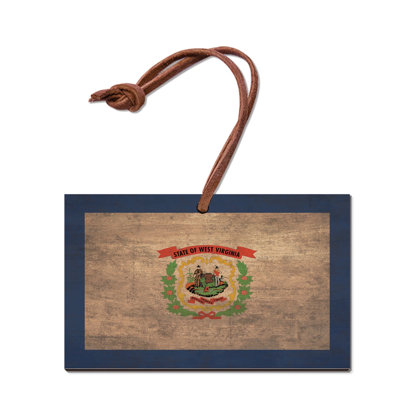 West Virginia Wood State Flag - Classic Edge