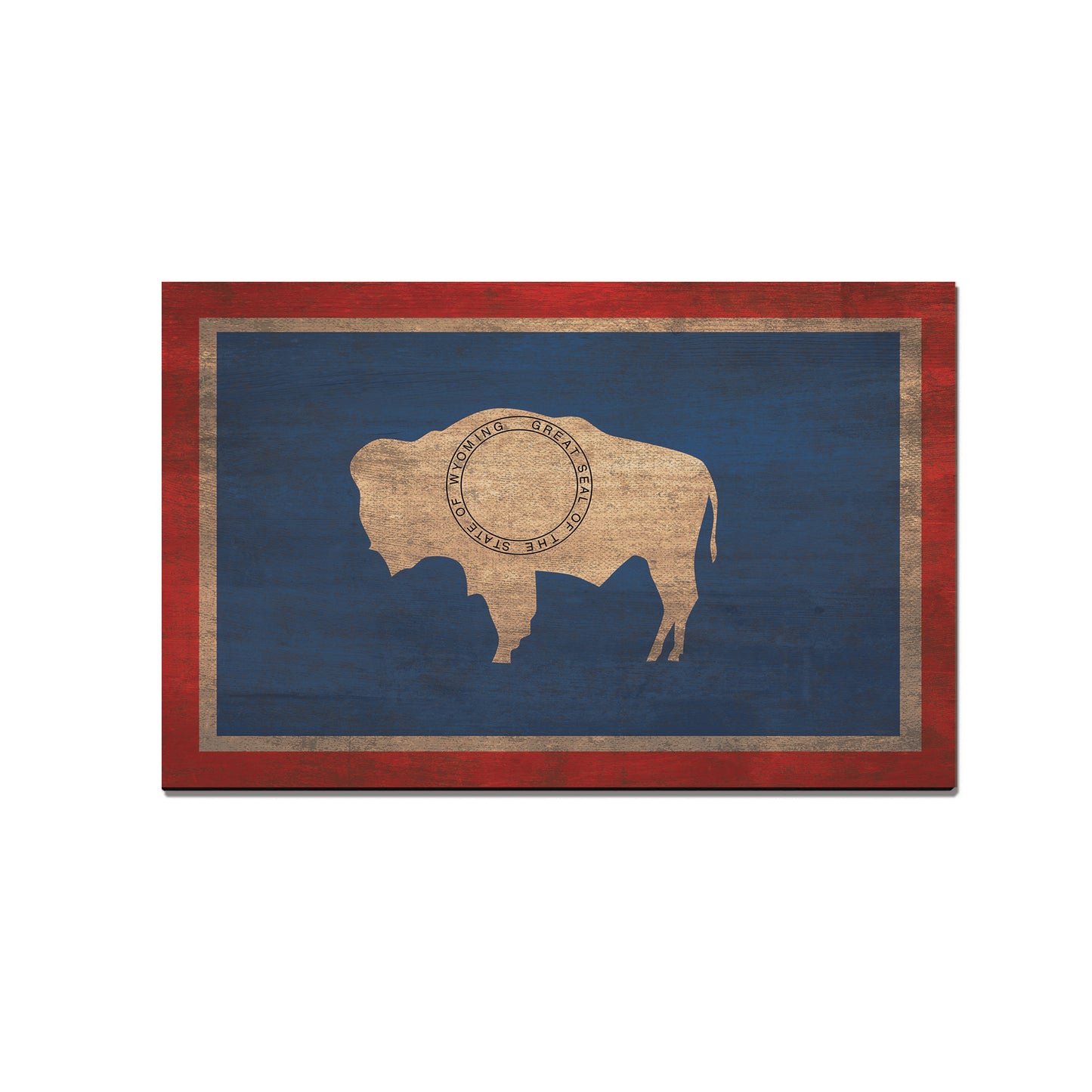 Wyoming Wood State Flag - Classic Edge