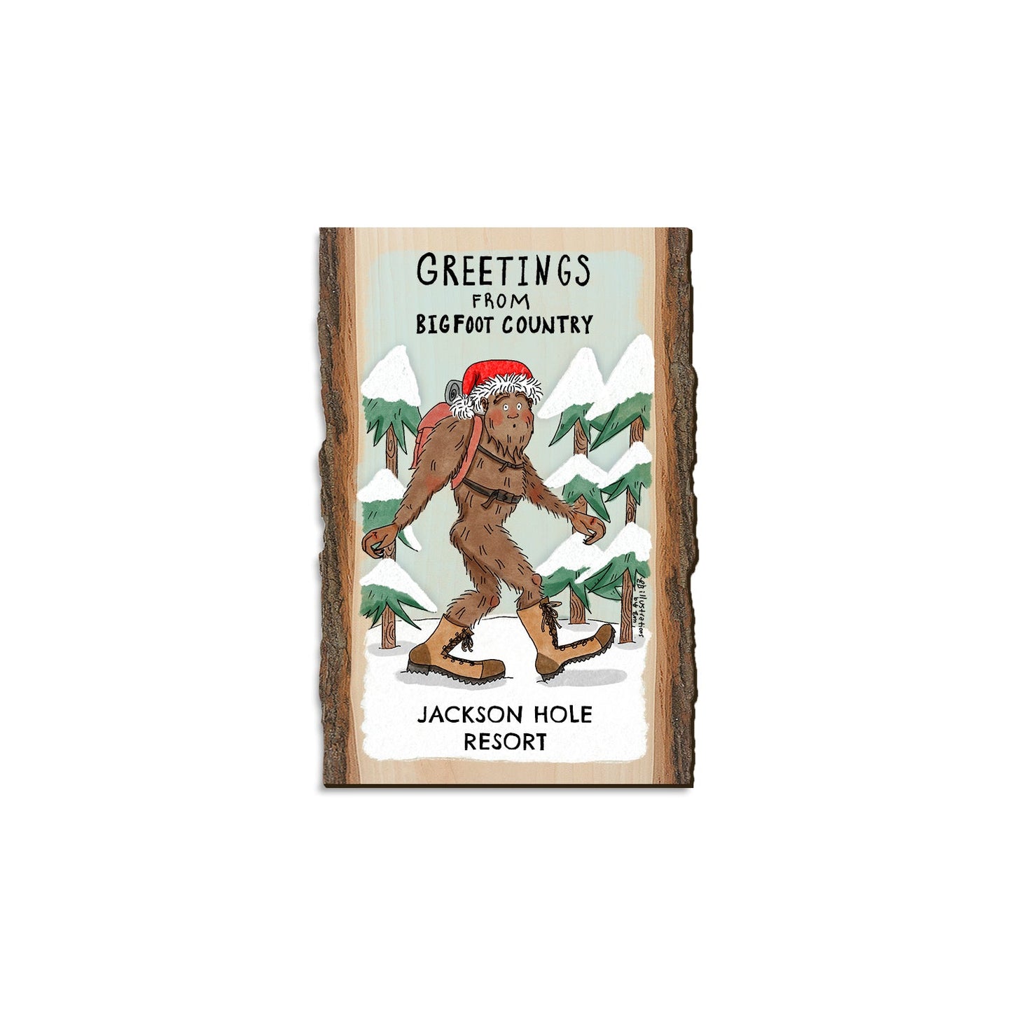 Holiday Bigfoot Hiker - Live Edge