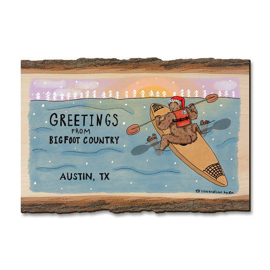 Holiday Bigfoot Kayaker - Live Edge