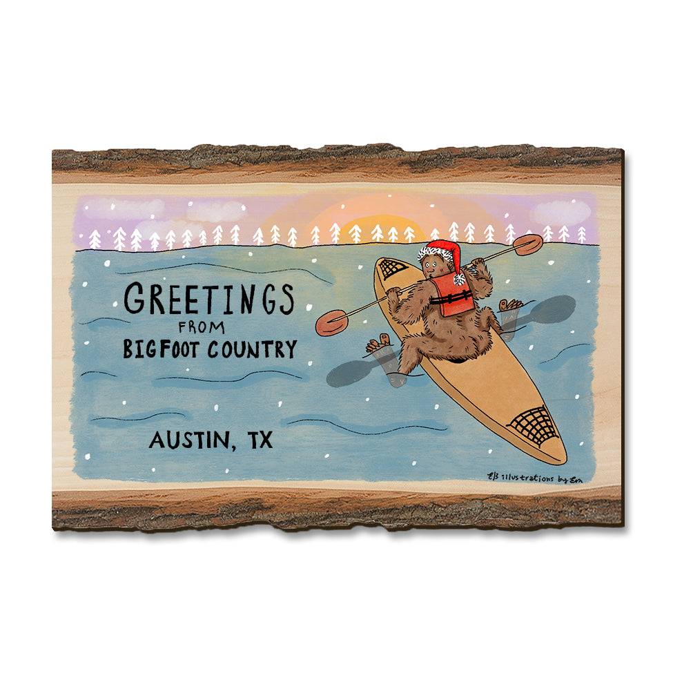 Holiday Bigfoot Kayaker - Live Edge