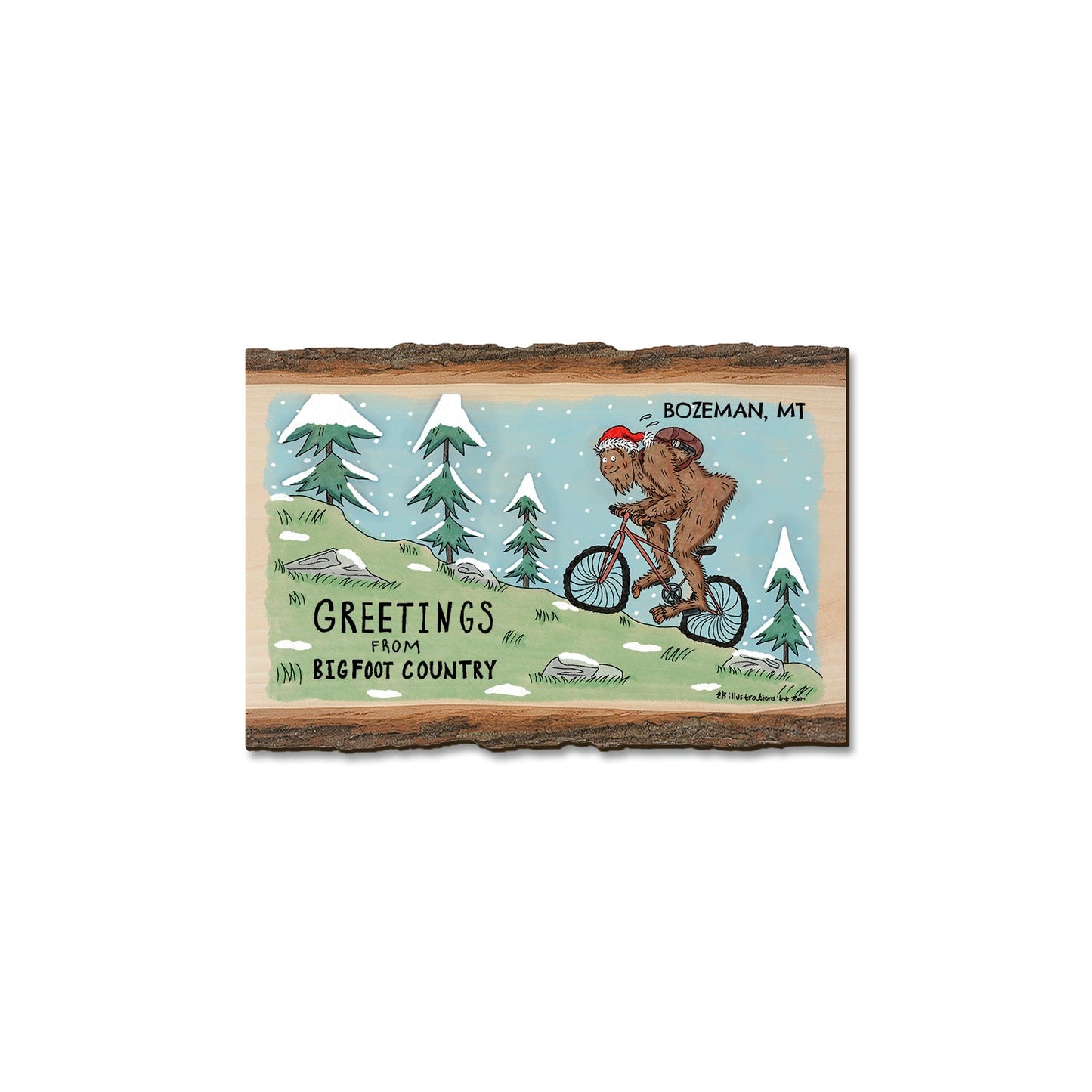 Holiday Bigfoot Mountain Biker - Live Edge