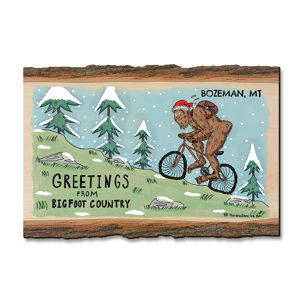 Holiday Bigfoot Mountain Biker - Live Edge