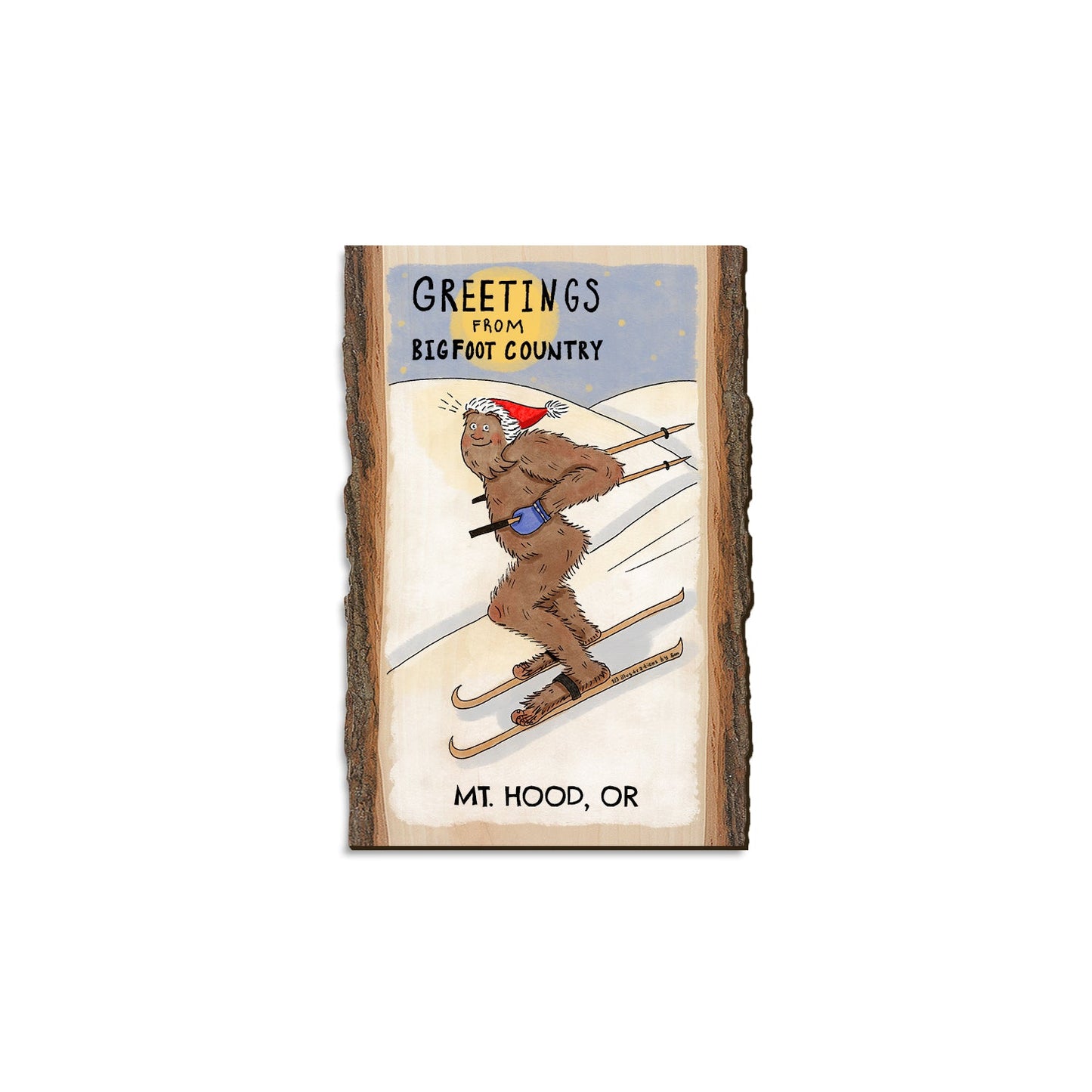 Holiday Bigfoot Skier - Live Edge