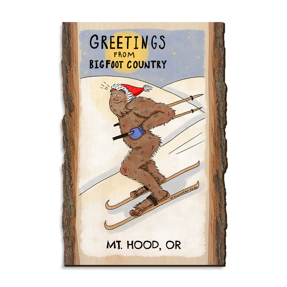 Holiday Bigfoot Skier - Live Edge