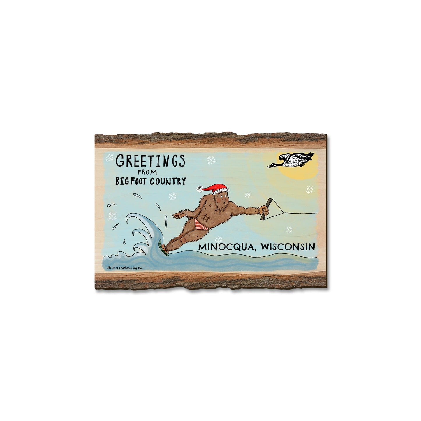 Holiday Bigfoot Water Skier - Live Edge