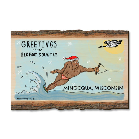 Holiday Bigfoot Water Skier - Live Edge