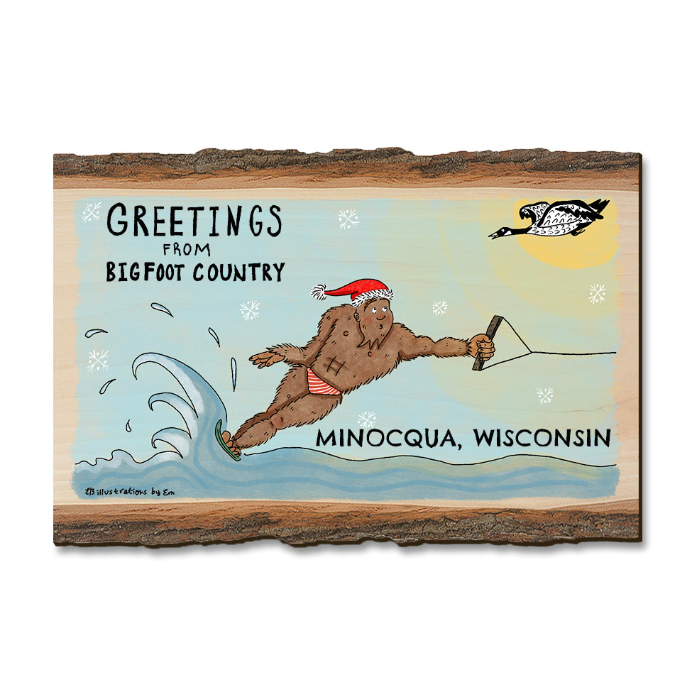 Holiday Bigfoot Water Skier - Live Edge