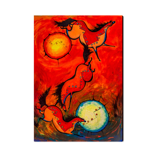 Neal's Red Horses - Small Art & Gift Postcard (5pk // $2.40ea)
