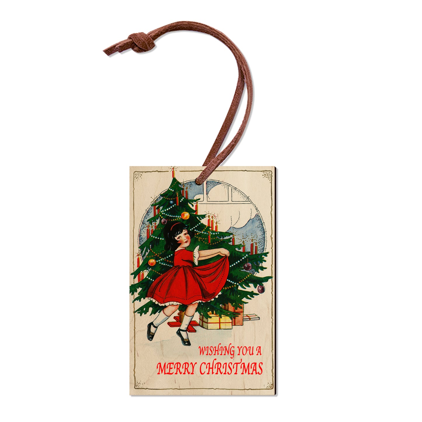 Red Dress and Tree - Holiday - Classic Edge