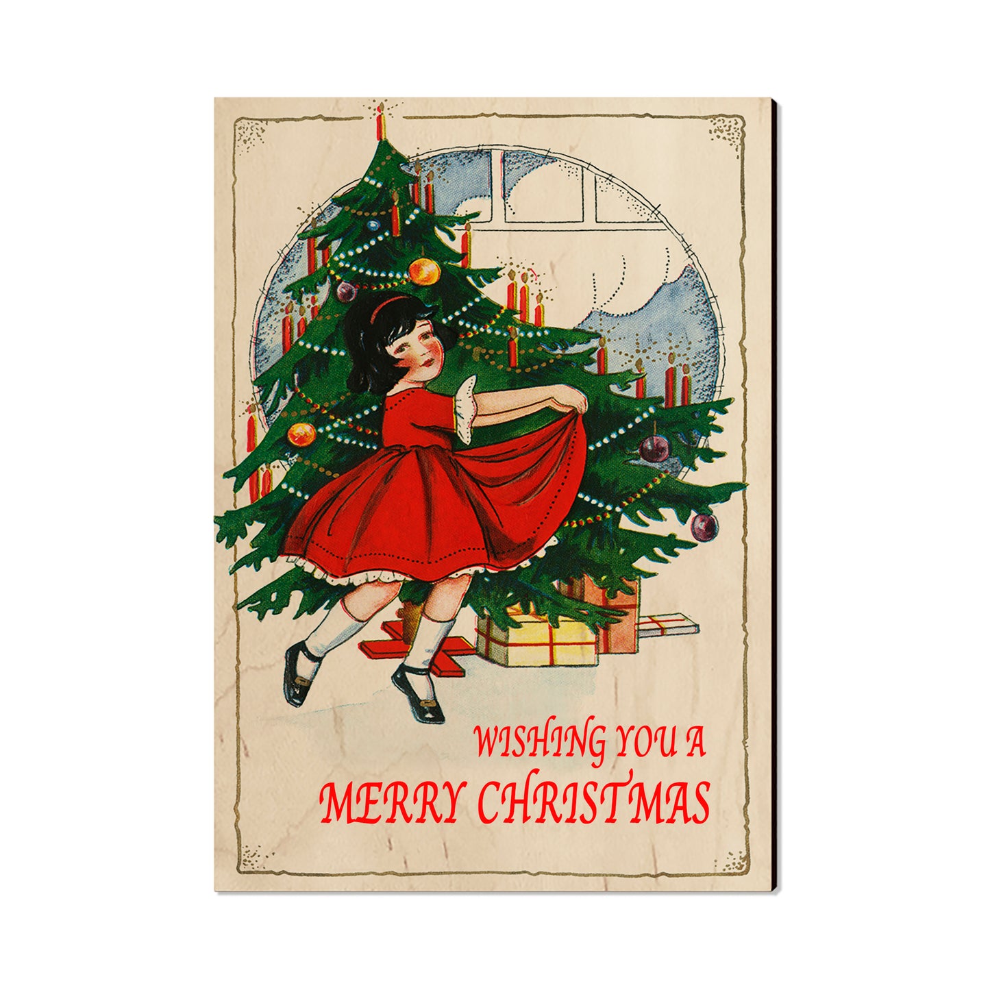 Red Dress and Tree - Holiday - Classic Edge