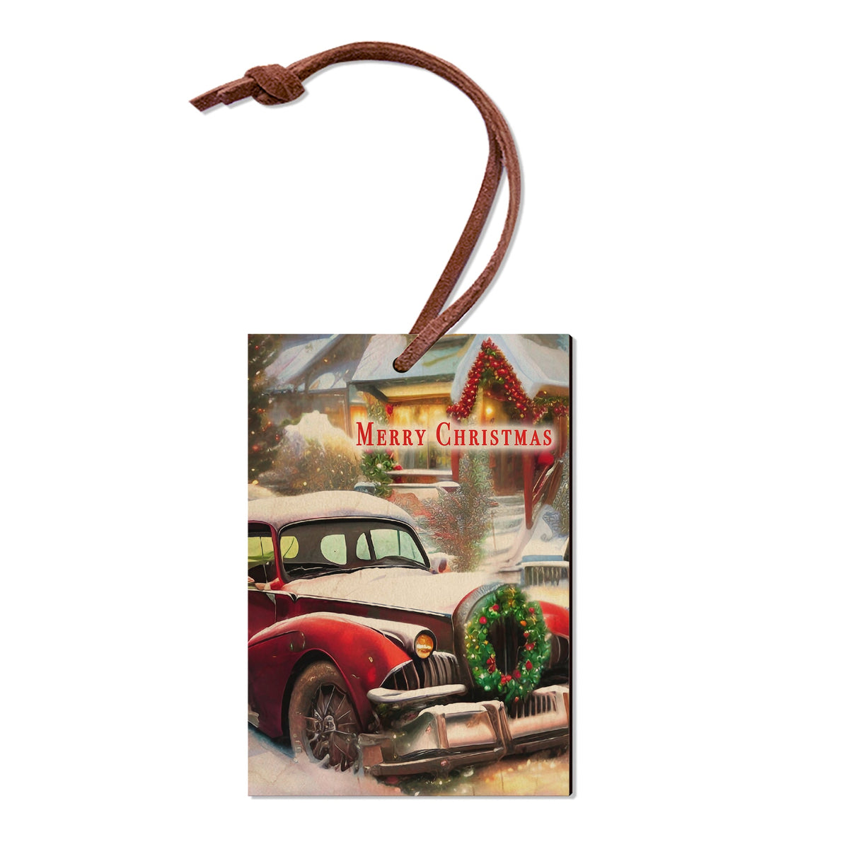 Snowy Car Wreath - Holiday - Classic Edge