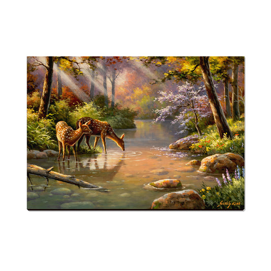 Kim's Deer In Stream - Classic Edge