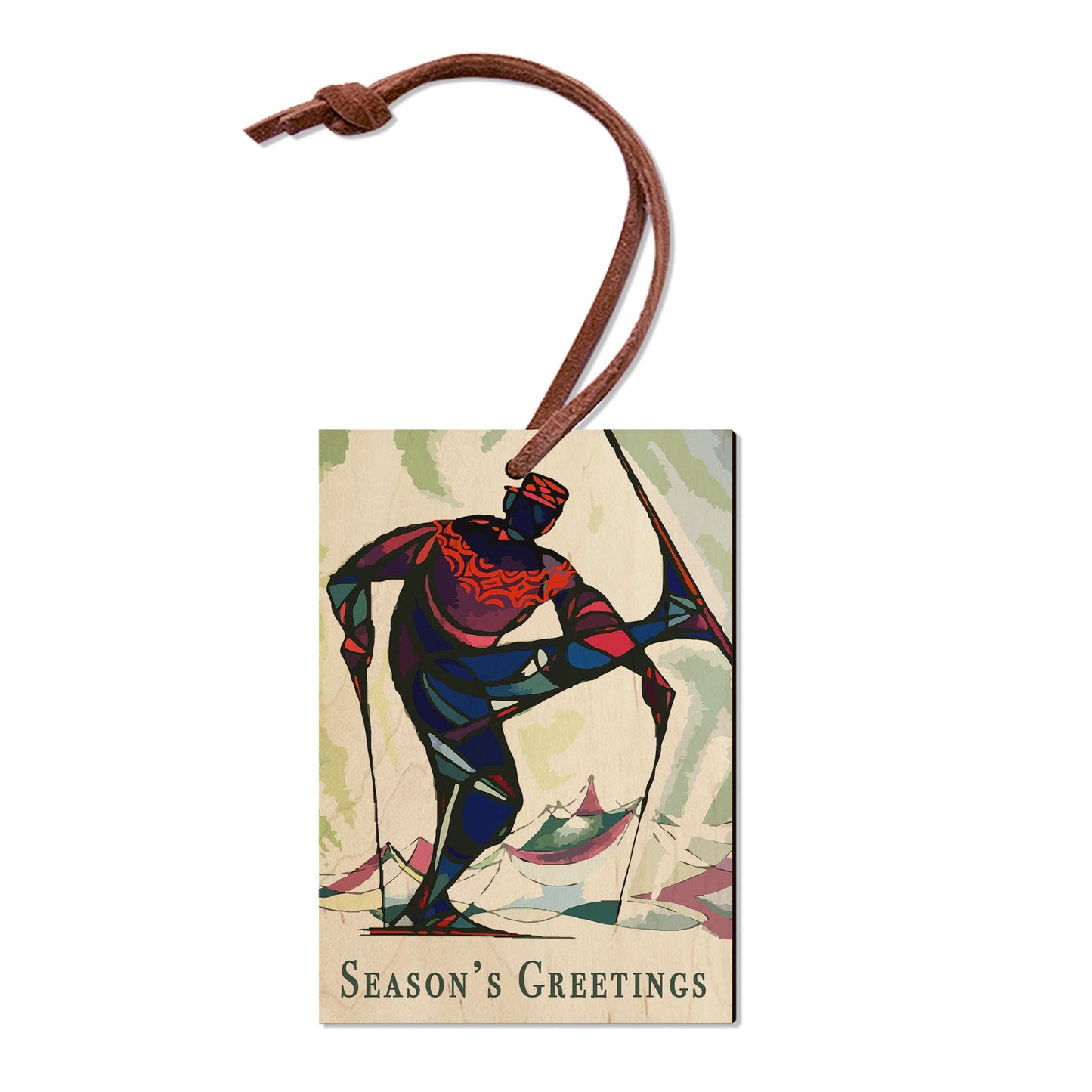 Skier Holiday Greeting - Holiday - Classic Edge