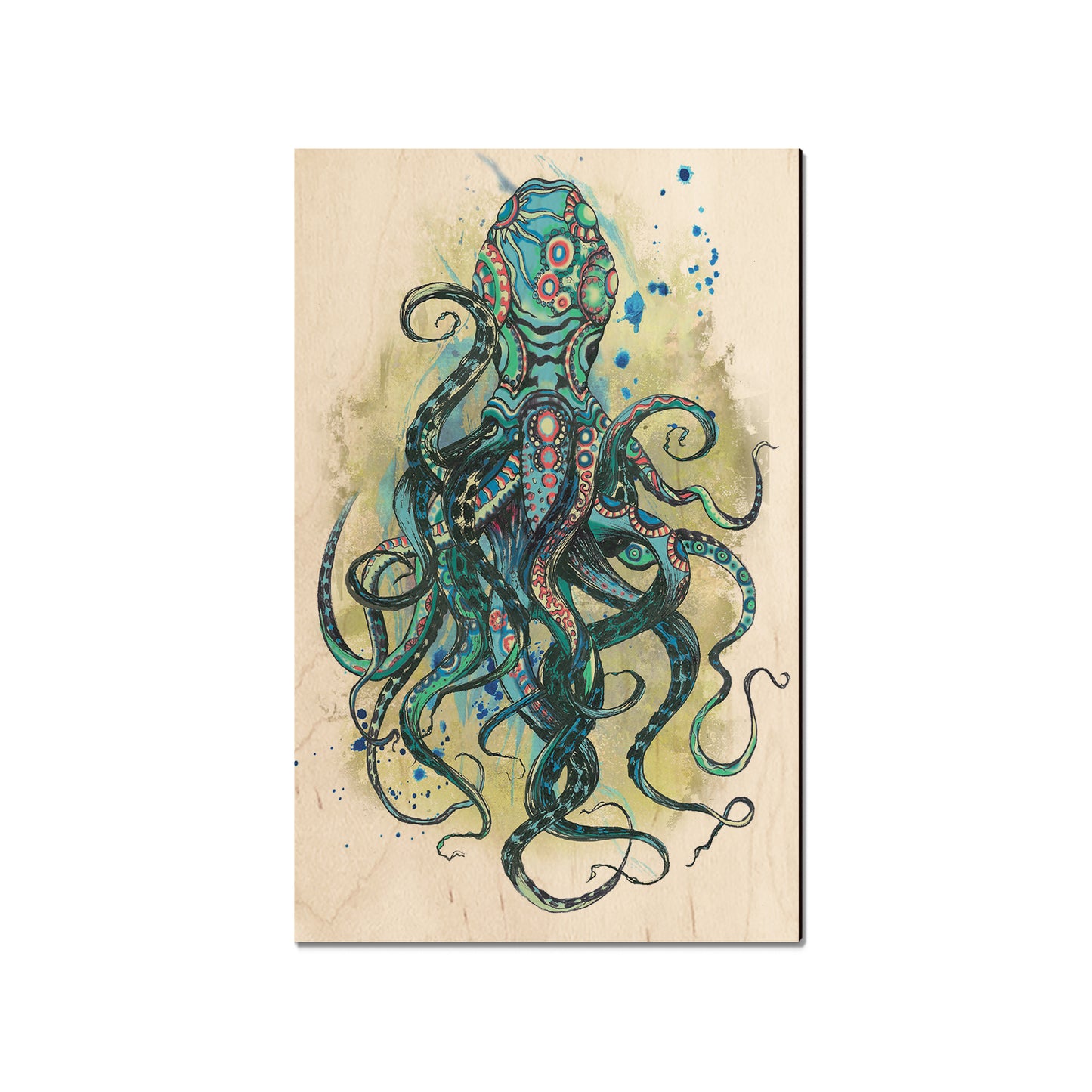 Colorful Blue Octopus - Classic Edge