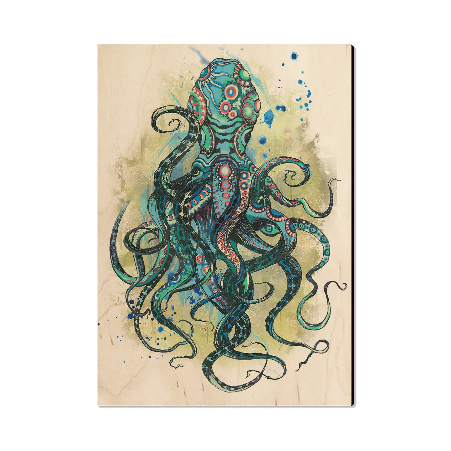 Colorful Blue Octopus - Classic Edge