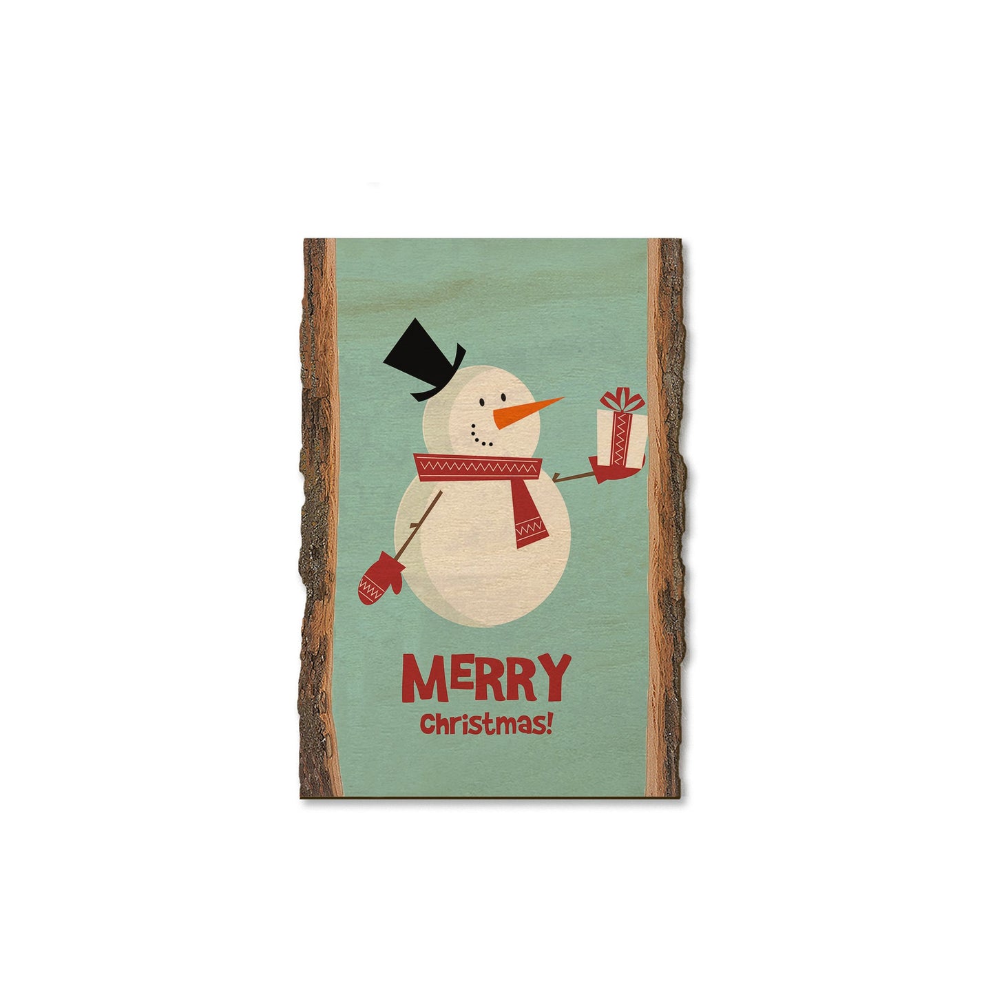 Merry Christmas Snowman - Holiday - Live Edge