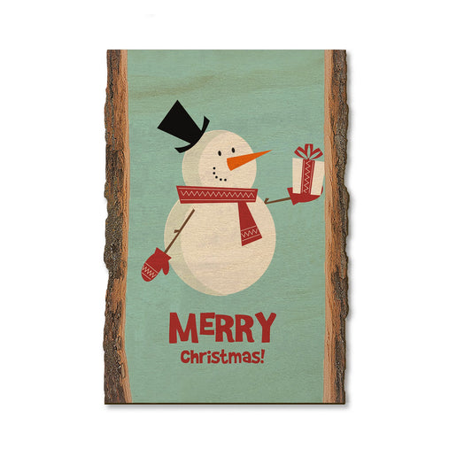 Merry Christmas Snowman - Holiday - Live Edge