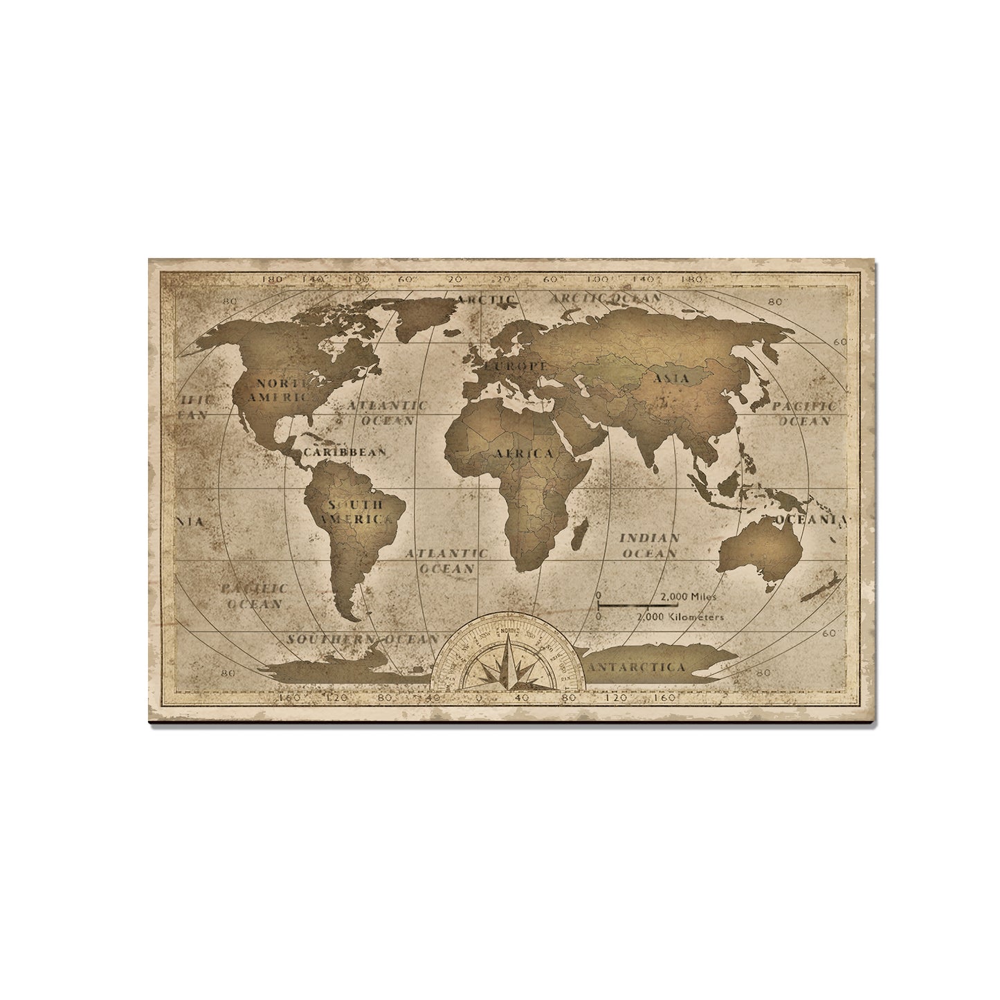 Old World Map - Classic Edge