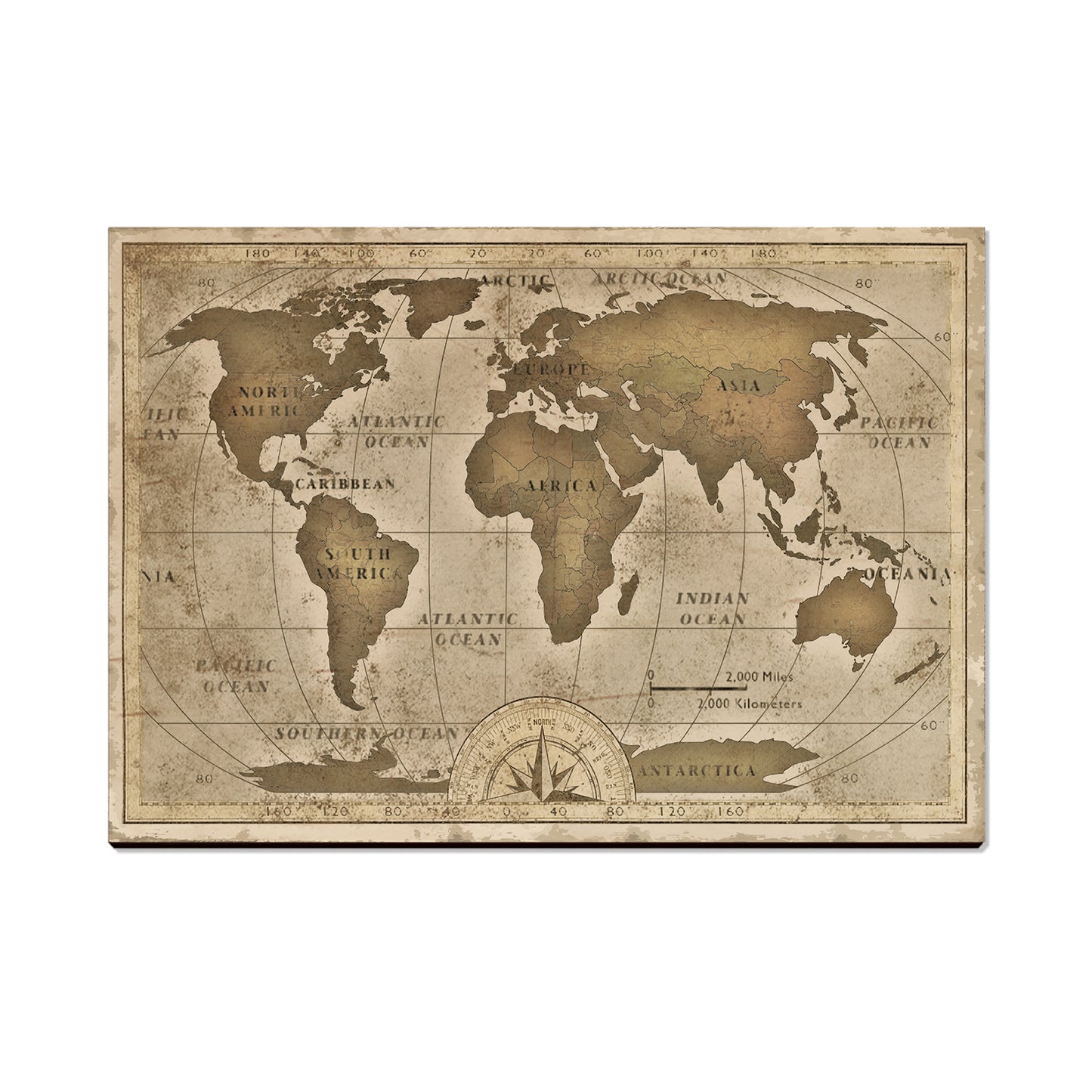 Old World Map - Classic Edge